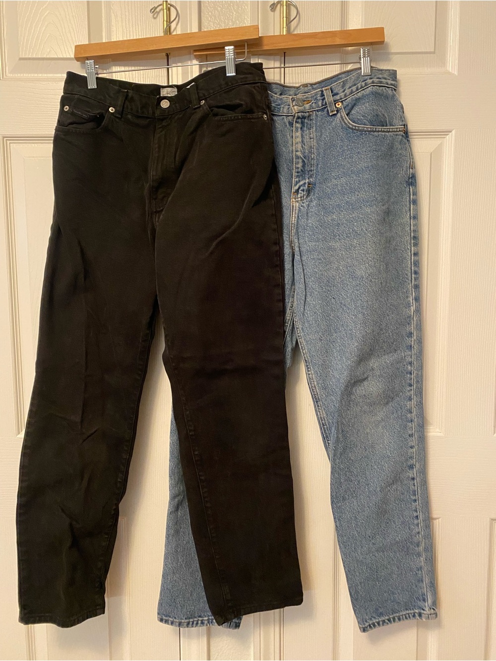 Calvin Klein Jeans High-Rise Black (Size 12) and Light Blue Jeans (Size 14)